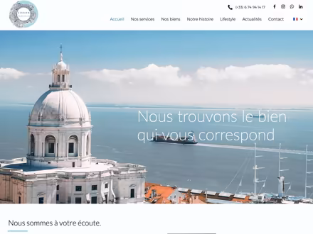 Homepage screenshot of Lisbon Particulier